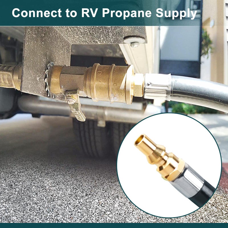 GASPRO 15FT Quick Connect Propane Hose for RV to Grill - Image 3